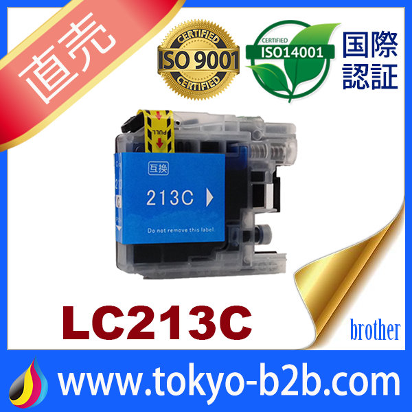 ホーム :: インク :: Brother（ブラザー） :: 型番から選ぶ :: LC213シリーズ :: LC213 LC213C シアン  互換インクカートリッジ brother ブラザー 最新バージョンICチップ付【合計8個までクロネコDMで発送可】